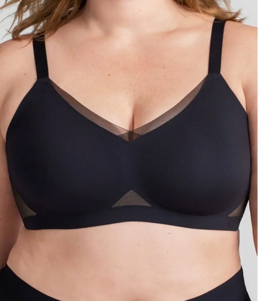 Honeylove Crossover Wireless Bra Black 2X